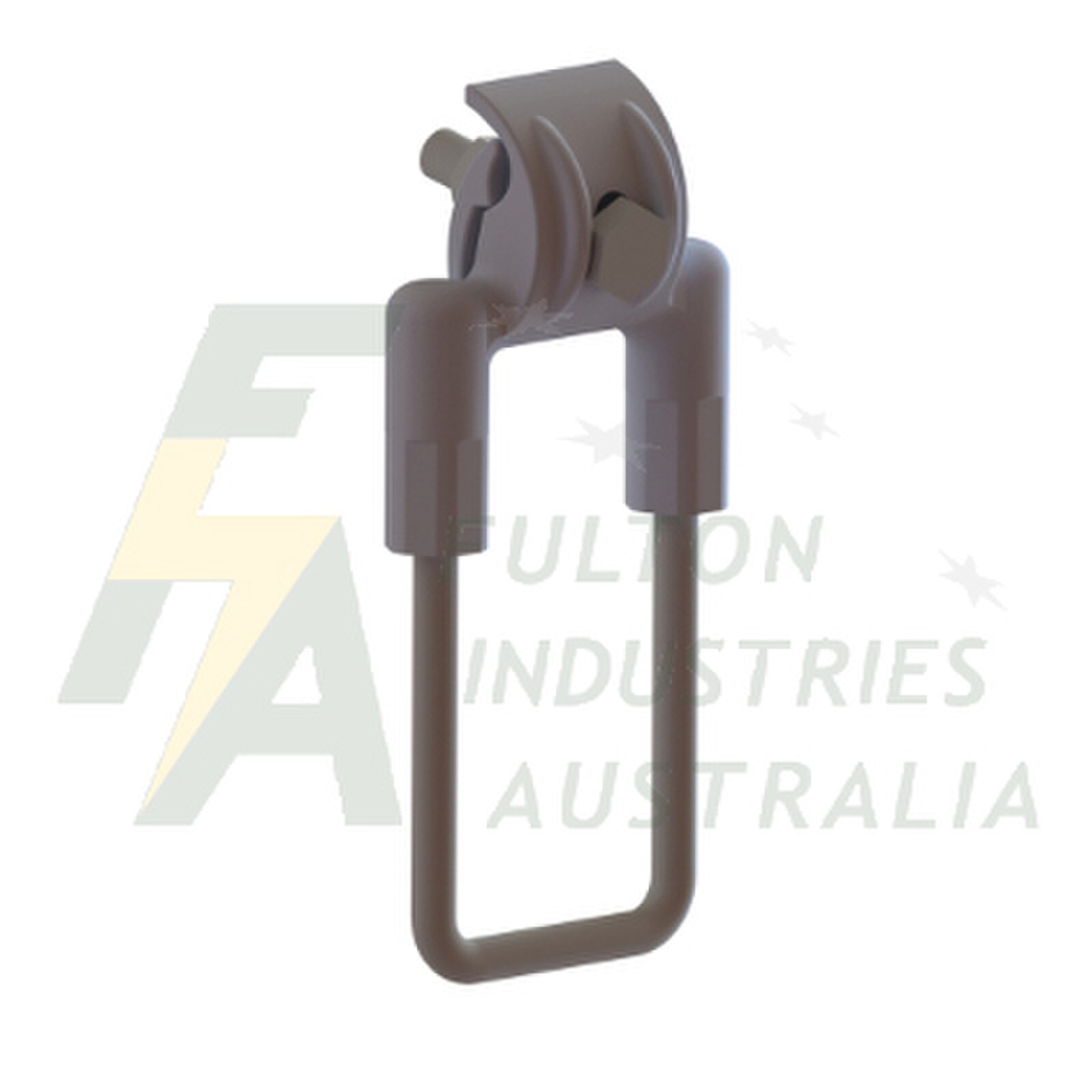 SC1619CU Aluminium bail clamp single bolt 7/225 (6.75mm dia) to 19/3.75 (18.75mm dia) with 10mm diameter solid Copper tinned loop